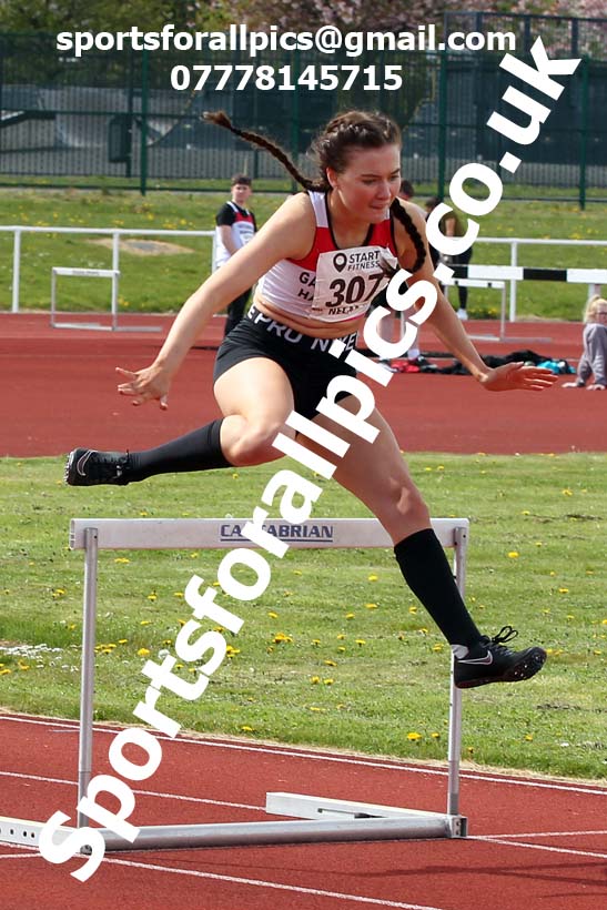 Hurdles, 2021 NECAA Middlesbrough Open Meting, Sunday, May 9th. Photo: David T. Hewitson/Sports for All Pics